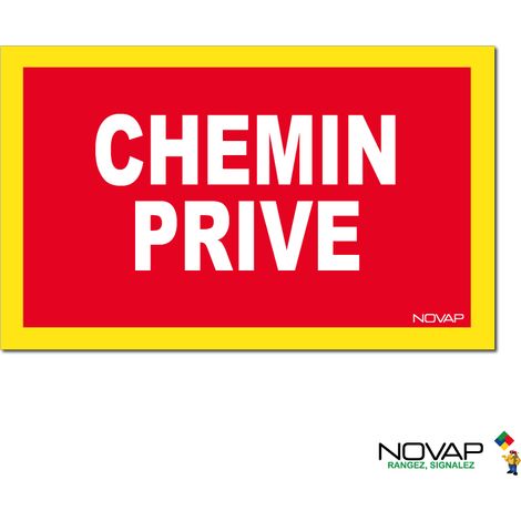 Panneau Chemin privé - haute visibilité - 330x200mm - 4091174