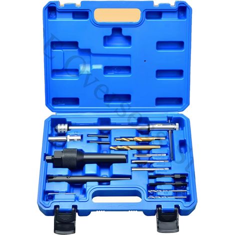 Jeu de clés à bougies de préchauffage, 16 pièces, matériau en acier, compatibilité 8 mm et 10 mm, extraction rapide, construction durable (1/5)
