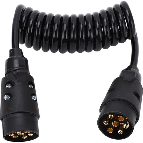 Eosnow Câble de remorquage spiralé 12 V/24 V, 2 m, 7 conducteurs, pour véhicules utilitaires, camping-cars, voitures et bateaux