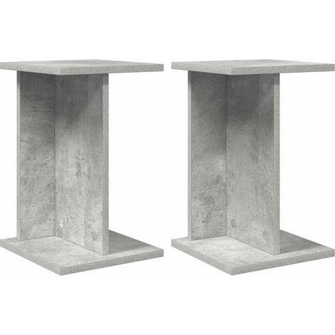 vidaXL Plant Stand 2 pcs Concrete Grey 25 x 25.5 x 40.5 cm