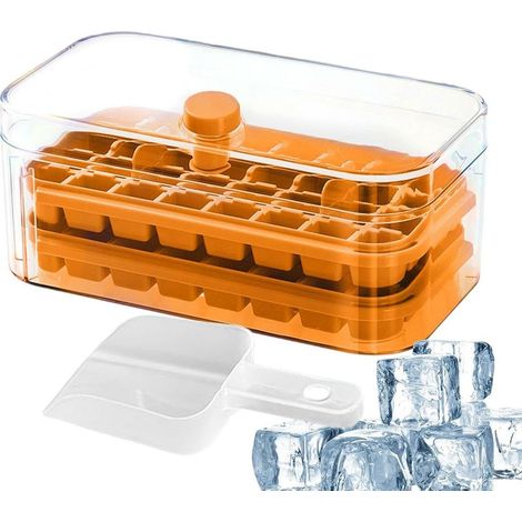 à Glace 64 Glaçons Moule Double Pression pour Démoulage Facile (1/5)