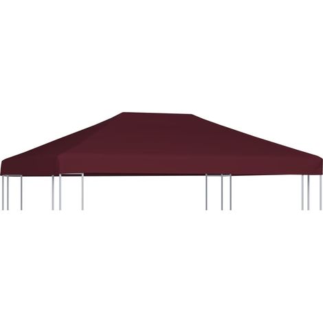 vidaXL Gazebo Top Cover 310 g/m² 3x4 m Bordeaux