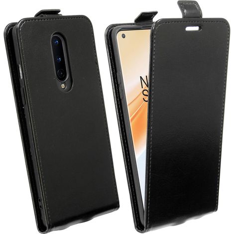 cofi1453® Flip Case kompatibel mit OnePlus 8 Handy Tasche vertikal aufklappbar Schutzhülle Klapp Hülle Schwarz (1/5)