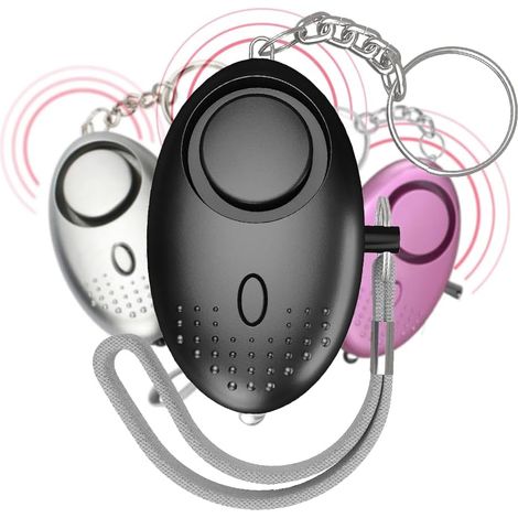 INHHUB 3PCS Persönlicher Alarm 130dB Lauter persönlicher Sicherheitsalarm mit LED-Taschenlampe Notfall-Sicherheitsalarm -INHHUB