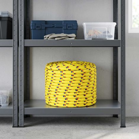 vidaXL Cuerda multiusos 12 mm 25 m Amarillo PP 930 kg Carga máx. (1/2)