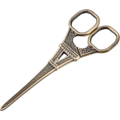 Ciseaux de couture tendance en forme de Tour Eiffel à faire soi-même, outil de broderie et de confection (bronze) (1/5)