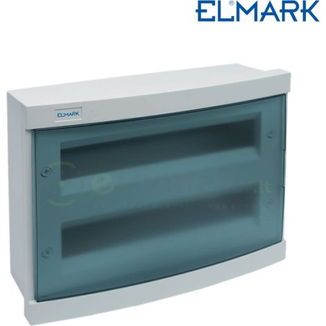 Quadro elettrico centralino 36 moduli DIN box superfice scatola da parete IP40 per interruttori grigio (1/5)