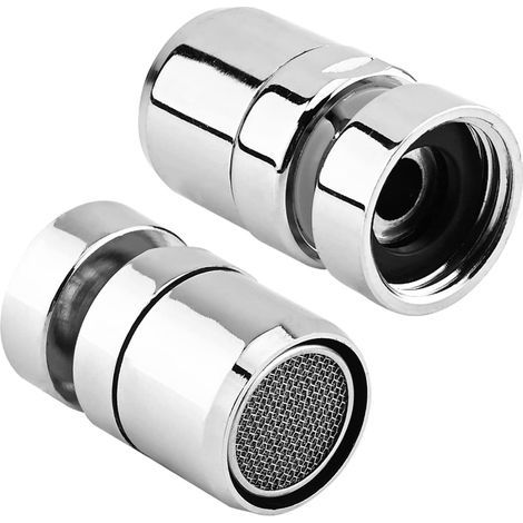 Juego de 2 aireadores para grifo, rosca interna de 20 mm, acabado cromado, para cocina y baño. (1/5)