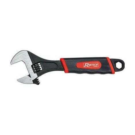Ribimex – Clé à molette 10 (250mm) – Ouverture mâchoire 33mm – Poignée ergonomique antidérapante – Acier au carbone #45
