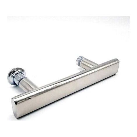 Poignée de porte de douche chromée, entraxe des trous 145 mm, longueur 215 mm, adaptée aux cabines de douche (1/4)
