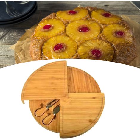 Käseplatte, Bambusschublade, Käsemesser, Brot- und Käseplatte, Obst- und Dessertteller (1/5)