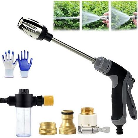 Jetterix Haute Pression Portable – 2026 Nouveau Jetterix Pistolet de Nettoyage Puissant 15x avec Buse Multi-Angle pour Voiture, Terrasse et Gouttière (étendue) (1/5)