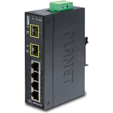 Planet ISW-621TF Conmutador No administrado L2 Fast Ethernet (10/100) Azul