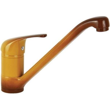 Mitigeur d'évier de cuisine à bec bas de couleur terre de france Gattoni URANO 0200/PC0T terre de France (1/2)
