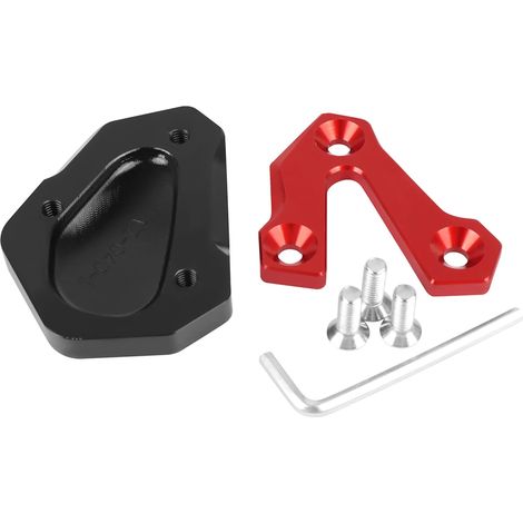 (Rouge - sans logo) Plaque d'extension de béquille latérale CNC pour moto, compatible avec Yamaha YZF-600 R6 (2006-2016) maxpower (1/4)