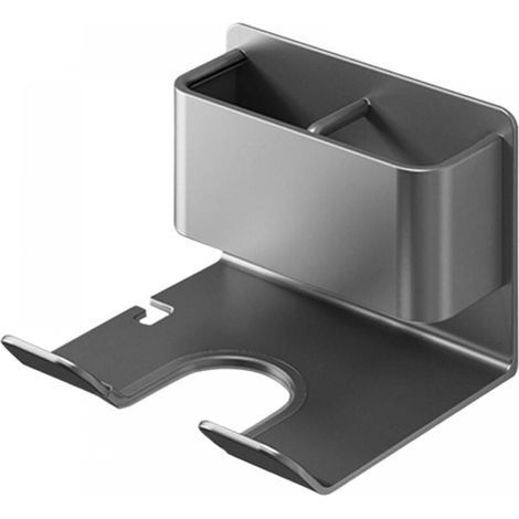 Hair Dryer Hanger, Wall Mounted Hair Dryer Holder,Hairdressing Tool Organizer Wall Mounted Hair Dryer Holder with Storage Compartment, Versatile Tool Organizer (1/5)