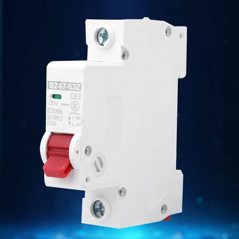 12 Stück DZ47-63Z DC250V 1P MCB-Leistungsschalter, Luftschalter-Schutzschaltung für Solaranlagen, 63 A (1/5)
