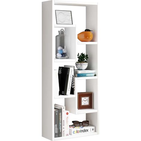 Ebuy24 – Étagère debout en hêtre 92x36x15 cm – 5 compartiments ouverts – Support pour CD, DVD et objets de collection – Design élégant (1/4)