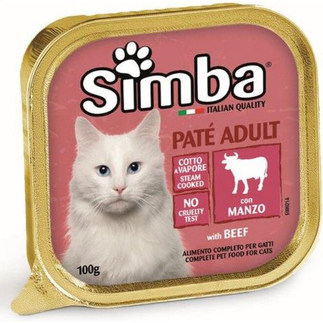 CIBO GATTO MONGE SIMBA 100 G PATE VSC MANZO Q.TA 32