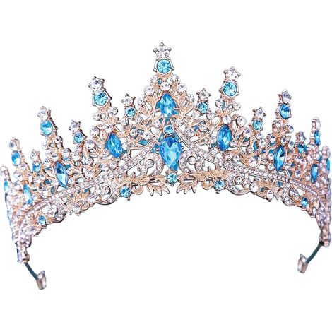 Corona da regina, corone da sposa e diademi con strass per donna, accessori per capelli per feste in costume, corona di cristallo per compleanno da principessa. (1/5)