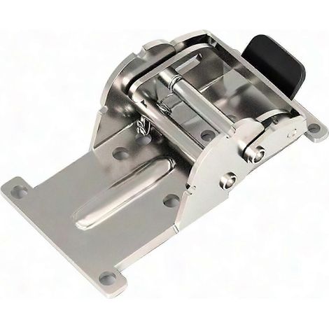 Support de charnière de verrouillage pliable à 180 degrés, adapté aux pieds de table pliants et aux cadres de lit, facile à installer (argenté). (1/5)