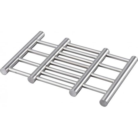 Dessous-de-plat - Inox Extensible - 22-38 x 20 x 1,8 cm - Pour Casserole Poêle Wok - 1 Pièce