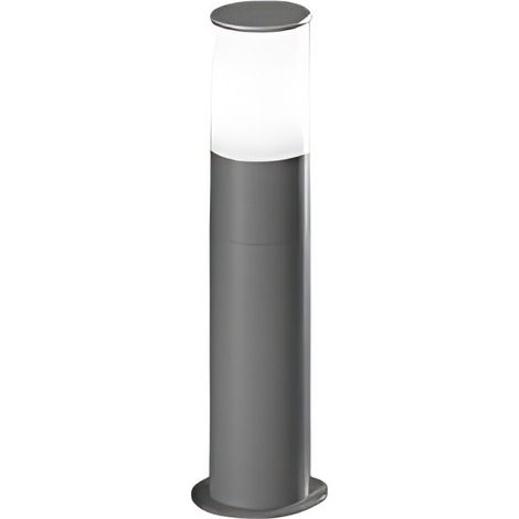 Sigaro - Borne De Jardin Avec Ampoule E27 Max 20W Ip54, Aluminium Peint, Borne Extérieure, Gris Clair, Hauteur 50 Cm - Perenz (1/2)