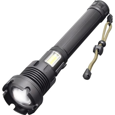 Lampe de poche d'extérieur puissante, lumière rouge et blanche, rétractable, rechargeable par USB, étanche, adaptée aux urgences et à la maison (1/5)