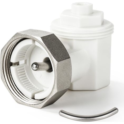 Adaptateur coudé à 90° M30 x 1,5 pour thermostat de radiateur : adaptateur peu encombrant pour vannes thermostatiques, compatible avec , , , idéal pour les niches étroites (1/5)