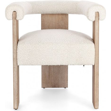 Sedia Design in Bouclé Grigio Moderno da Interno - GORDON - Colore: Marrone (1/5)