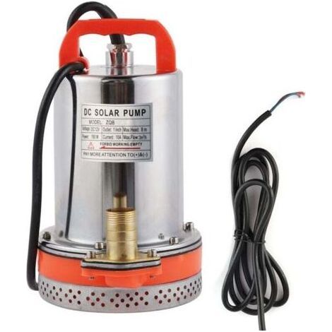 180W Pompe Submersible, Pompe Submersible Petite Batterie Solaire Piscine Nettoyage 8 mètres Ascenseur 2.1 mètres Câble DC(12V) (1/5)