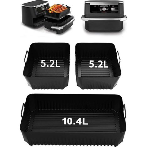 Heißluftfritteuse Zubehör Silikonform für Ninja Foodi FlexDrawer 10.4L & 5.2L (1/5)