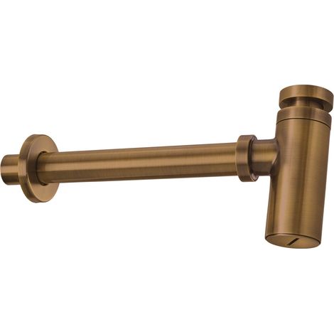 Kit di scarico per lavabo forma rotonda finitura bronzo