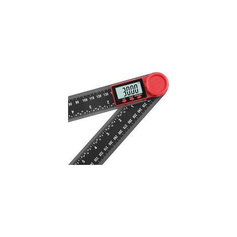 Regla de ángulo digital de 300 mm – Pantalla LCD – Precisión ± 0,5° – Función de bloqueo – Para carpintería y construcción (1/5)