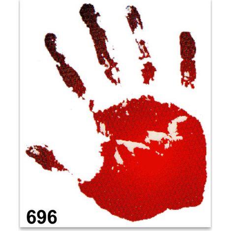 Adesivi Sticker Mano Vernice, 10 x 12 cm (1/5)
