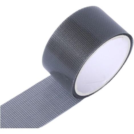 Ruban adhésif de réparation d'écran de 5 cm de large, 2 mètres/paquet, adhésif puissant, imperméable, en fibre de verre, couverture instantanée, grille détachable (gris 2 pièces) (1/5)