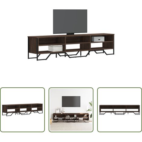 vidaXL Wohnzimmermöbel -  TV-Schrank Braun Eichen-Optik 180x34x41 cm Holzwerkstoff (1/5)