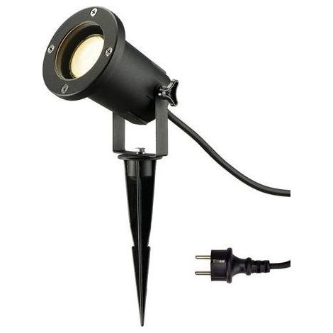 SLV 227410 Nautilus Spike LED-Gartenstrahler LED, Energiesparlampe, Halogen GU10 11 W Schwarz