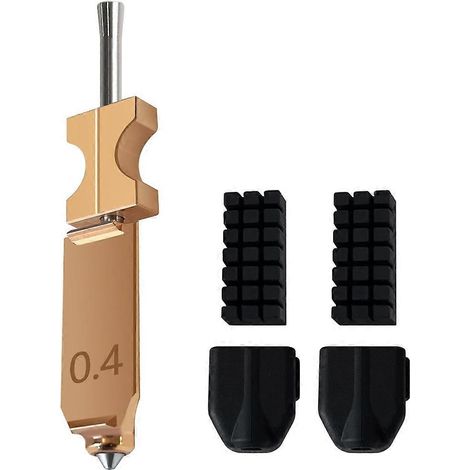 Für FLASHFORGE AD5X Upgrade 3D-Drucker: 0,4-mm-Hotend-Düsenbaugruppe, 2 zusätzliche Silikonsocken + 2 Düsenbürsten (1/5)
