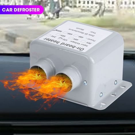 Dégivreur de pare-brise 12 V 800 W avec élimination de la buée, 2 sorties d'air, chauffage rapide en 5 secondes pour voitures, camions et poids lourds. (1/5)