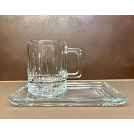 Pasabahce 2er Untertassen set Cay Tabagi Unterteller transparent (1/5)