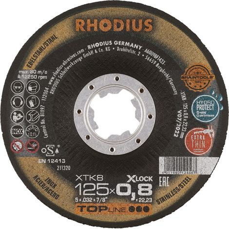RHODIUS XTK8 EXACT X-LOCK, 25 Stück, 115 x 0,8 mm, X-LOCK Trennscheibe (1/2)