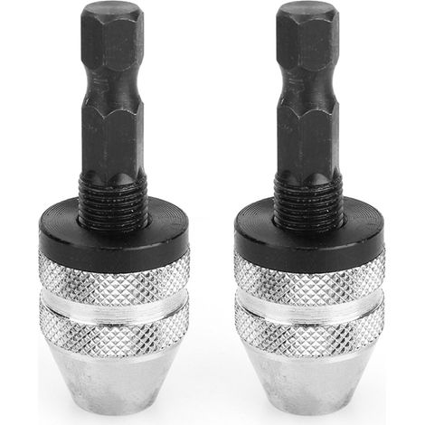 Adaptateur/convertisseur pour mandrin de perçage sans clé 1/4 pouce (0,3-3,6 mm) à tige hexagonale