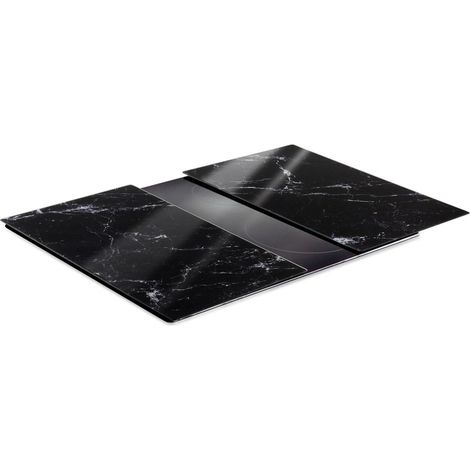 Glass Cutting Boards & Stove Cover, Black, 60x52 cm, Set of 2 (1/5)