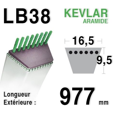 COURROIE LISSE LB38 (1/3)