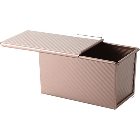 Coperchio per toast in acciaio al carbonio dorato con fascia ondulata, strumento da forno, stampo per toast, stampo per torte (1/4)