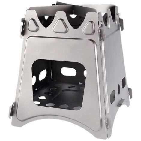 Bois Poêle à Bois Mini Pliable Réchaud de Camping Hobo Poêle pour Pique Nique BBQ Camping Randonnée Voyage (1/4)