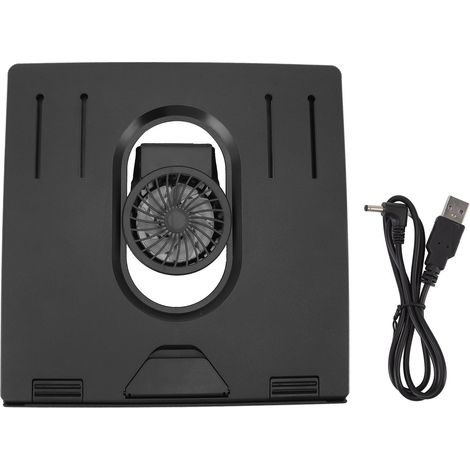 Support ordinateur pliable 9 niveaux réglable, ventilateur refroidisseur pour PC portable 10-17 pouces, double support téléphone (1/5)