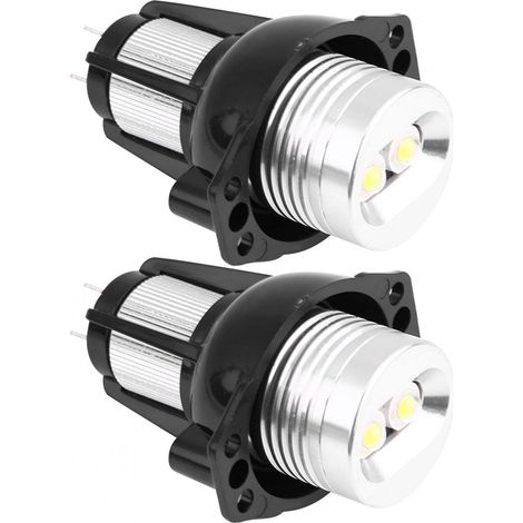 Feux de Gabarit LED - 2 Pièces - Aluminium - 12W Angel Eyes - Compatible E90 E91 05-08 (1/5)
