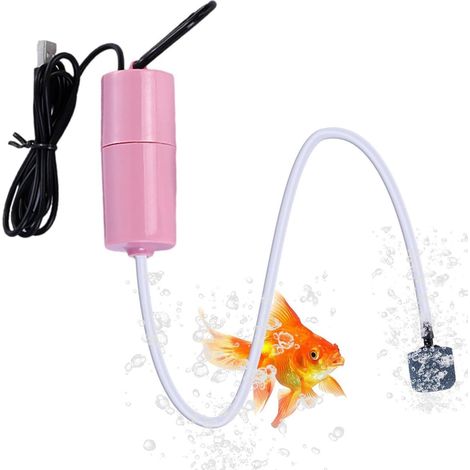 Pompe à air pour aquarium ING - Pompe à oxygène pour aquarium - Mini pompe à air USB pour aquarium - Oxygénateur 1 W à économie d'énergie - Pompe à air portable pour aquarium (1/5)